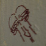 hand drawn goatse art on bar bathroom wall