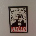 obey goatse fridge magnet