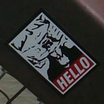 goatse sticker on bridge