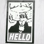 Shipping container with Hello Goatse