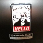 Obey Goatse sticker at The Bison Turf Fargo, North Dakota